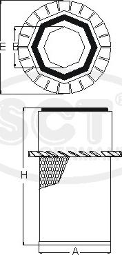 SCT-MANNOL SB 3146 - Повітряний фільтр autozip.com.ua