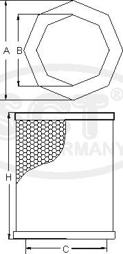 SCT-MANNOL SB 3142 - Повітряний фільтр autozip.com.ua