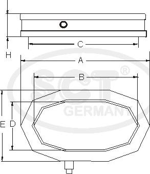 SCT-MANNOL SB 268 - Повітряний фільтр autozip.com.ua