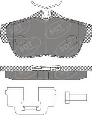 SCT-MANNOL SP 460 PR - Гальмівні колодки, дискові гальма autozip.com.ua