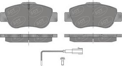 SCT-MANNOL SP 487 PR - Гальмівні колодки, дискові гальма autozip.com.ua