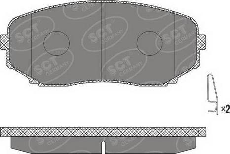 SCT-MANNOL SP 641 PR - Гальмівні колодки, дискові гальма autozip.com.ua