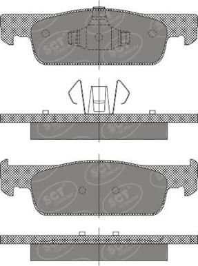 SCT-MANNOL SP663 - Гальмівні колодки, дискові гальма autozip.com.ua