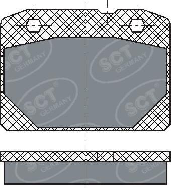 SCT-MANNOL SP 102 - Гальмівні колодки, дискові гальма autozip.com.ua