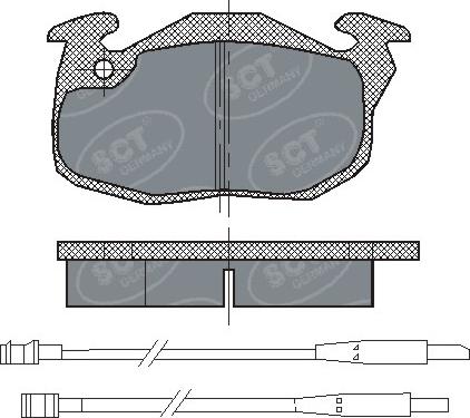 SCT-MANNOL SP 107 PR - Гальмівні колодки, дискові гальма autozip.com.ua