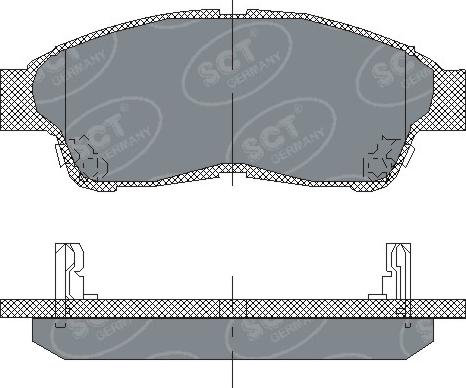 SCT-MANNOL SP 134 - Гальмівні колодки, дискові гальма autozip.com.ua