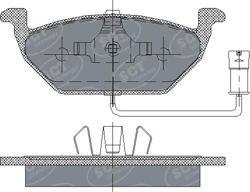 SCT-MANNOL SP 136 - Гальмівні колодки, дискові гальма autozip.com.ua