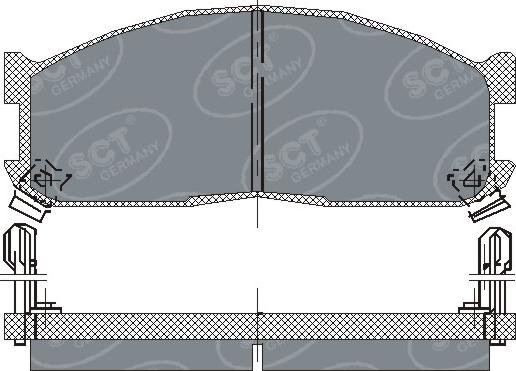 SCT-MANNOL SP 128 PR - Гальмівні колодки, дискові гальма autozip.com.ua