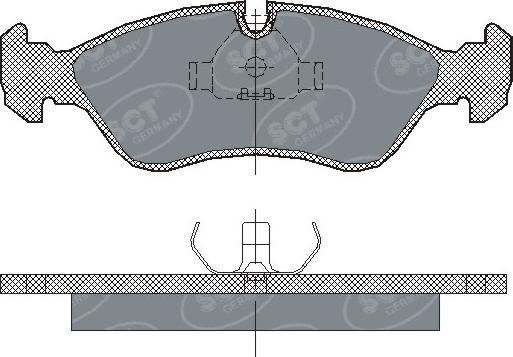 SCT-MANNOL SP 122 PR - Гальмівні колодки, дискові гальма autozip.com.ua