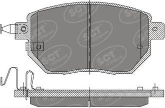 SCT-MANNOL SP 392 PR - Гальмівні колодки, дискові гальма autozip.com.ua