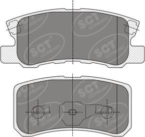 SCT-MANNOL SP 343 - Гальмівні колодки, дискові гальма autozip.com.ua