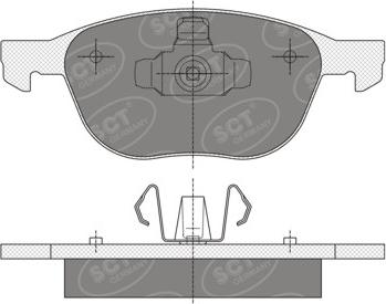 SCT-MANNOL SP 358 - Гальмівні колодки, дискові гальма autozip.com.ua