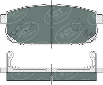 SCT-MANNOL SP 372 PR - Гальмівні колодки, дискові гальма autozip.com.ua