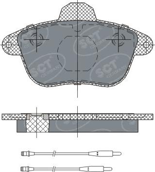 SCT-MANNOL SP 295 PR - Гальмівні колодки, дискові гальма autozip.com.ua