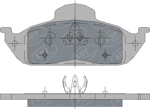 SCT-MANNOL SP 244 - Гальмівні колодки, дискові гальма autozip.com.ua