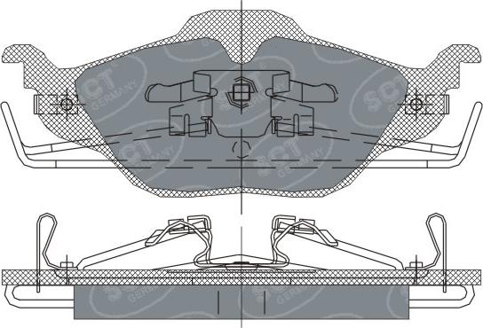 SCT-MANNOL SP 241 - Гальмівні колодки, дискові гальма autozip.com.ua