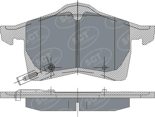 SCT-MANNOL SP 243 - Гальмівні колодки, дискові гальма autozip.com.ua