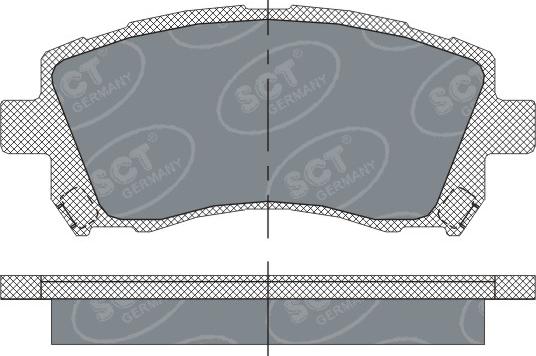 SCT-MANNOL SP 258 PR - Гальмівні колодки, дискові гальма autozip.com.ua