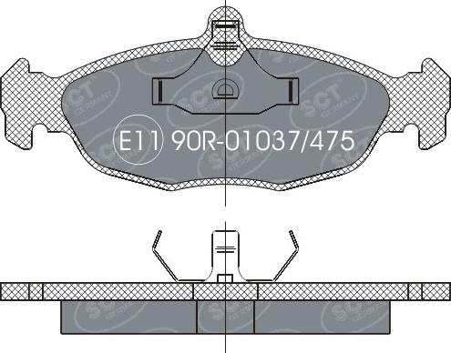 SCT-MANNOL SP 252 PR - Гальмівні колодки, дискові гальма autozip.com.ua