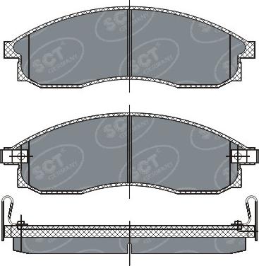 SCT-MANNOL SP 263 PR - Гальмівні колодки, дискові гальма autozip.com.ua