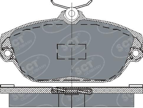SCT-MANNOL SP201 - Гальмівні колодки, дискові гальма autozip.com.ua