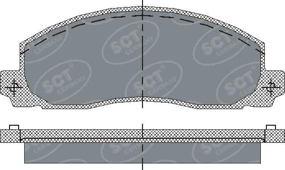SCT-MANNOL SP 208 PR - Гальмівні колодки, дискові гальма autozip.com.ua