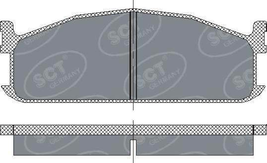 SCT-MANNOL SP219 - Гальмівні колодки, дискові гальма autozip.com.ua