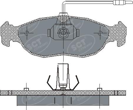 SCT-MANNOL SP 214 - Гальмівні колодки, дискові гальма autozip.com.ua