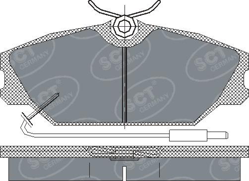 SCT-MANNOL SP 215 - Гальмівні колодки, дискові гальма autozip.com.ua