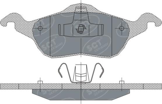 SCT-MANNOL SP 237 - Гальмівні колодки, дискові гальма autozip.com.ua