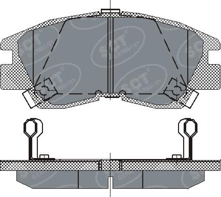 SCT-MANNOL SP 222 - Гальмівні колодки, дискові гальма autozip.com.ua