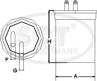 SCT-MANNOL ST 6088 - Паливний фільтр autozip.com.ua