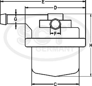 SCT-MANNOL ST 332 - Паливний фільтр autozip.com.ua