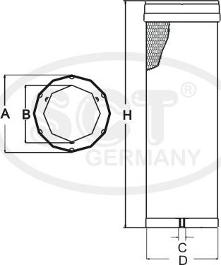 SCT-MANNOL SW 3856 - Фільтр додаткового повітря autozip.com.ua