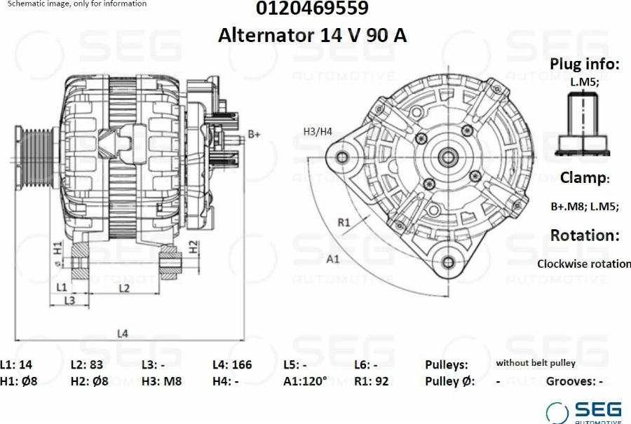 SEG AUTOMOTIVE 0120469559 - Генератор autozip.com.ua
