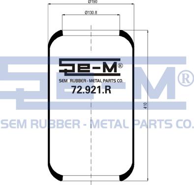 Sem Lastik 72.921.R - Кожух пневматичної ресори autozip.com.ua