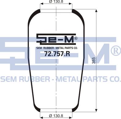 Sem Lastik 72.757.R - Кожух пневматичної ресори autozip.com.ua