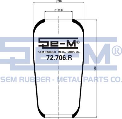 Sem Lastik 72.706.R - Кожух пневматичної ресори autozip.com.ua