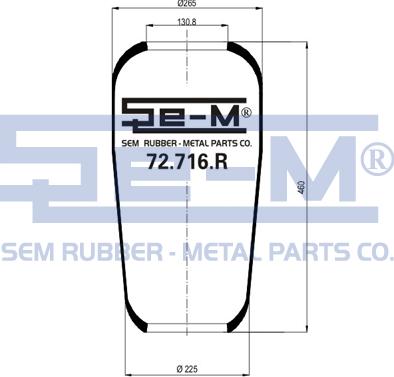 Sem Lastik 72.716.R - Кожух пневматичної ресори autozip.com.ua