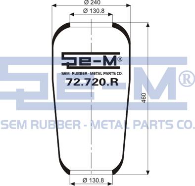 Sem Lastik 72.720.R - Кожух пневматичної ресори autozip.com.ua