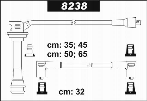 Sentech 8238 - Комплект проводів запалювання autozip.com.ua