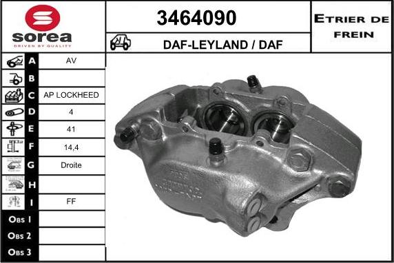 Sera 3464090 - Гальмівний супорт autozip.com.ua