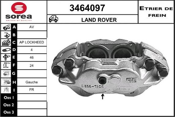 Sera 3464097 - Гальмівний супорт autozip.com.ua