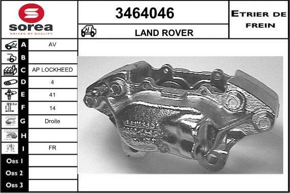 Sera 3464046 - Гальмівний супорт autozip.com.ua