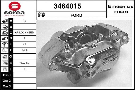 Sera 3464015 - Гальмівний супорт autozip.com.ua