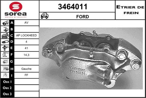 Sera 3464011 - Гальмівний супорт autozip.com.ua