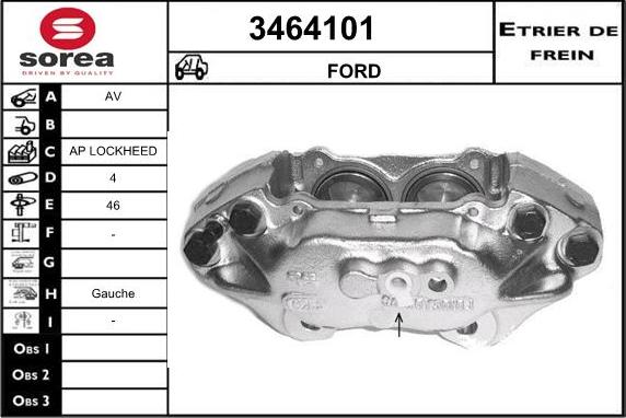 Sera 3464101 - Гальмівний супорт autozip.com.ua