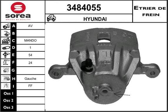 Sera 3484055 - Гальмівний супорт autozip.com.ua