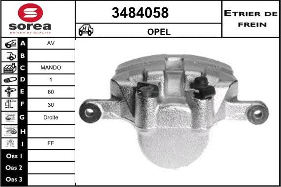 Sera 3484058 - Гальмівний супорт autozip.com.ua