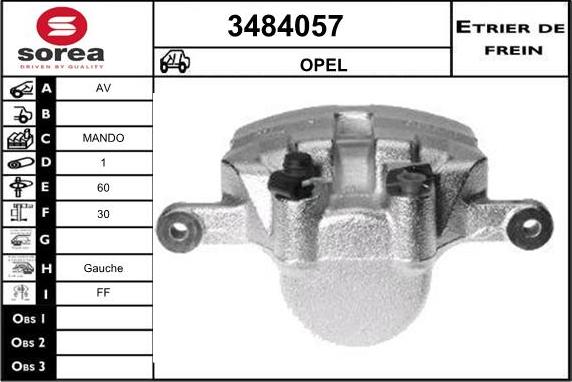 Sera 3484057 - Гальмівний супорт autozip.com.ua